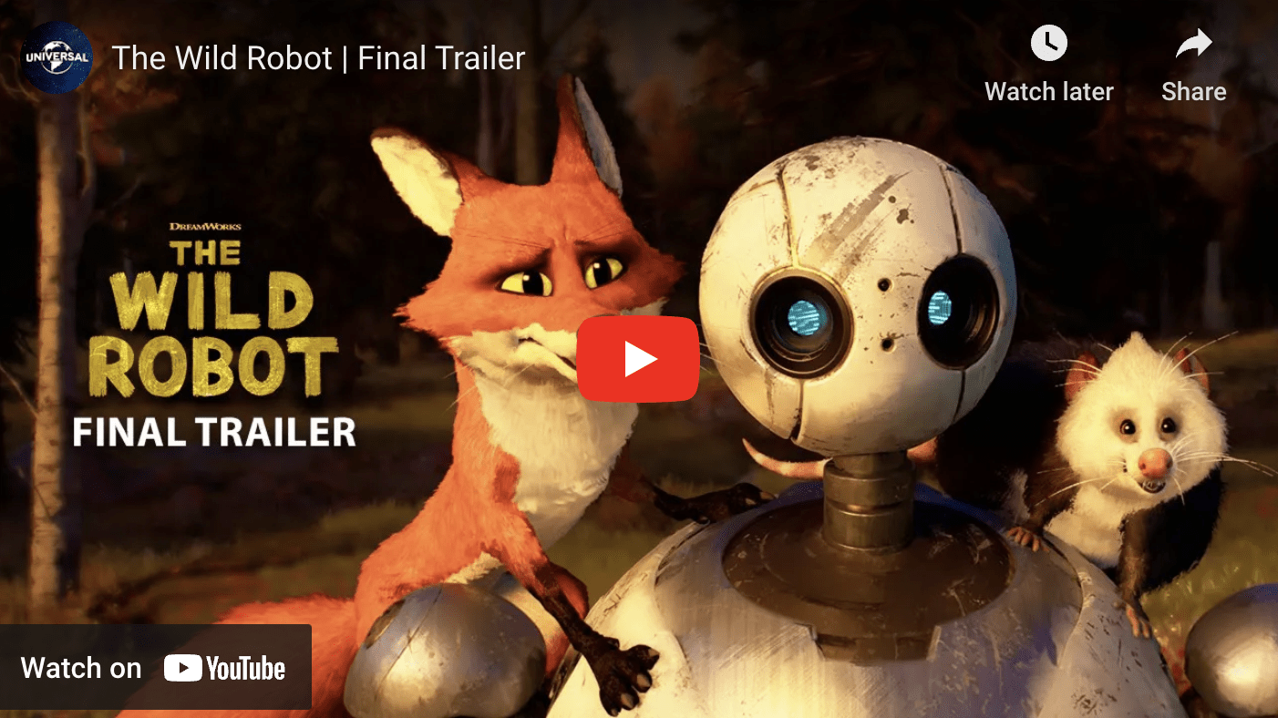 Books on Film: Watch the Final Trailer for THE WILD ROBOT!